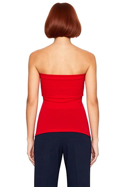 PayBuy Strapless Side Zipper Crepe Knitted Blouse Modern Style Trend Design High Quality