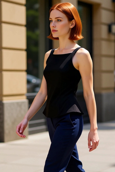 PayBuy Bluză elegantă, fără mâneci, cu decolteu barcă din material tip stofă ...