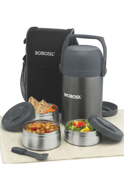 Borosil Hot-N-Fresh Tiffin Carrier 3 Layer with Carry Bag