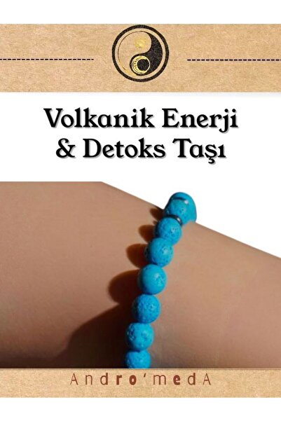 Doğal Taş Enerji Artışı Bileklik –Detoks Taşı, Doğayla Bağlantı, Volkanik Küller