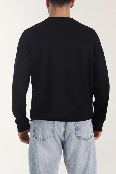 EXSPORT Transitional Soft Textured Stretchy Knit Sweater with Bike Collar