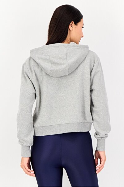 Ellesse Women Sportswear Fit Brand Logo Long Sleeve Outdoor Hoodie, Grey