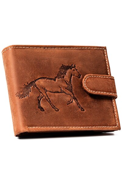 Other Portofel bărbătesc din piele N992L-CHM-HORSE-BL COGNAC