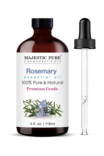 Majestic Pure Rosemary Essential Oil with Glass Dropper, 118ml