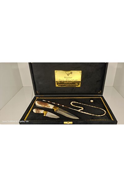 Şems Tesbihevi & Doğaltaş Takı Geyik Boynuzu Seti