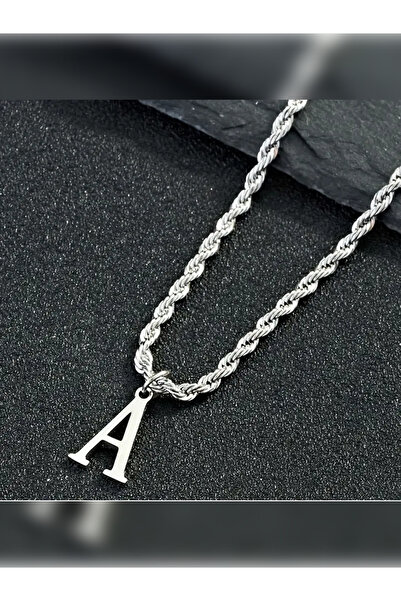 PURE BERRY BAŞ HARFLİ GÜMÜŞ BURGU RENK BİJUTERİ KOLYE A-DAN Z-YE (HARF BELİRT)