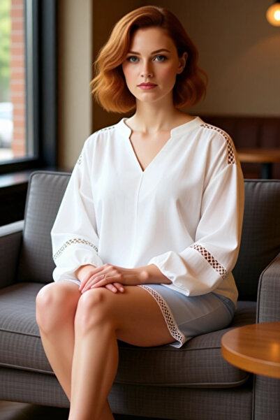 PayBuy Women's Cotton Muslin Blouse with High Neck Balloon Sleeves Plus Size Summer Beach Wear Quality Stylish Comfortable