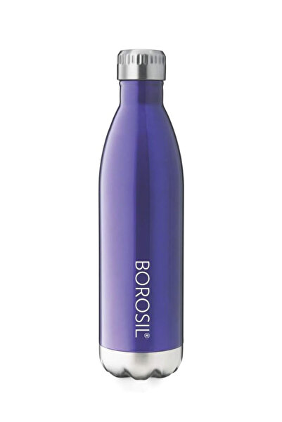 Borosil Vacuum Bolt Bottle Blue 500ml