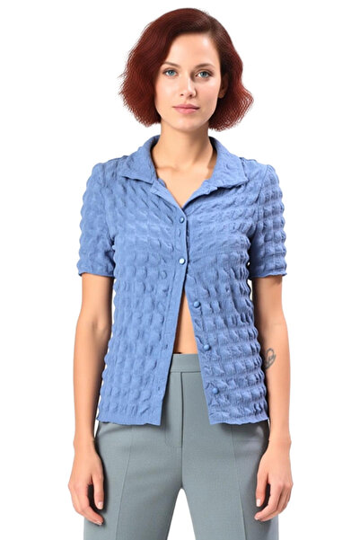 PayBuy Summer Women's Short Sleeve Seersucker Knitted Blouse Trend Design High Quality Perfect Fit Modern Style