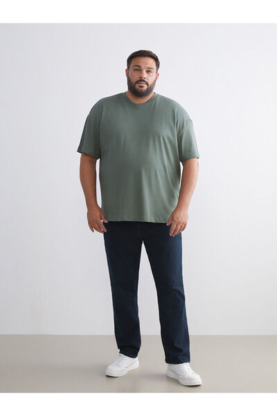 LC Waikiki Ανδρικό μπλουζάκι Basic Combed Cotton Plus Size