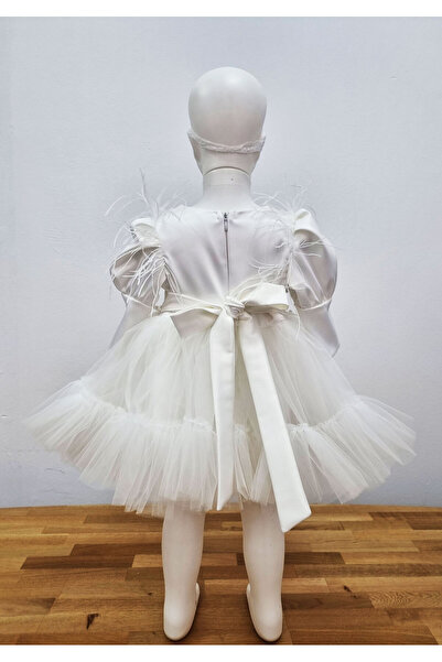 fantasialand Elegant christening dress, Angel Feathers, ivory color