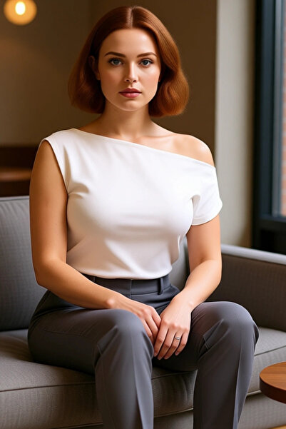 PayBuy Women's Boat Neck Low Sleeve Stretchy Knitted Blouse Effortless Elegance and Comfort-Focused Design Quality