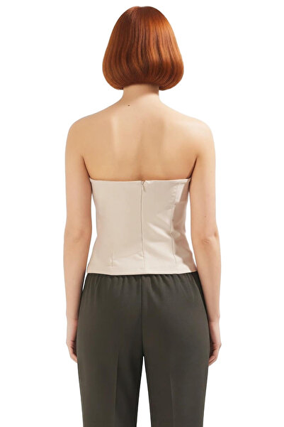 PayBuy Strapless Fitted Blouse Thin Belt Detail Woven Summer Special Design for Daily Use