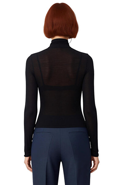 PayBuy Women's Long Sleeve Mock Neck Stretchy Knitted Top Everyday Elegance and Comfort Quality Stylish Comfortable