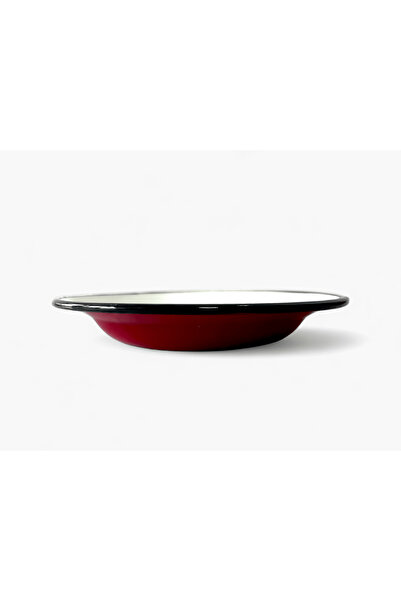Emailul Medias Traditional red enameled deep plate, 22cm
