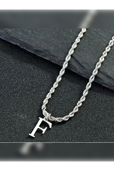 PURE BERRY BAŞ HARFLİ GÜMÜŞ BURGU RENK BİJUTERİ KOLYE A-DAN Z-YE (HARF BELİRT)