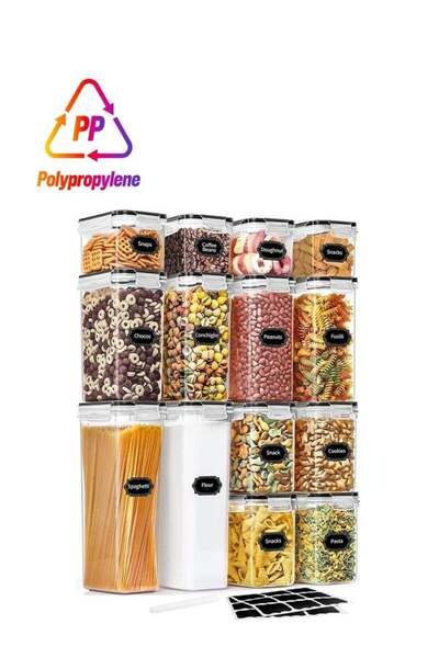 fulina 14 Pack Airtight Food Storage Containers, BPA-Free Storage boxes with Lids, Stackable Kitchen and Pa