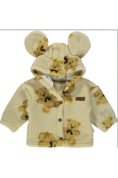 minipanda Teddy Bear Printed Ears Welsoft Lamb Welsoft Children's Baby Cardigan Soft Texture