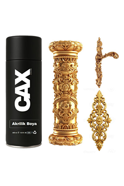 caxcolors PREMİUM ALTIN&BAKIR EFEKT MASA-SANDALYE-VARAK-TABLO SPREY BOYA 400 ML
