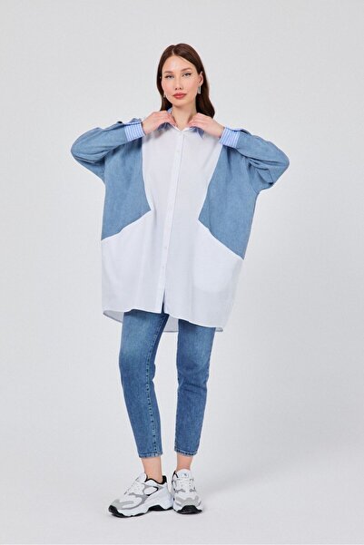 SEE MORE Cotton Denim Shirt Standard Size