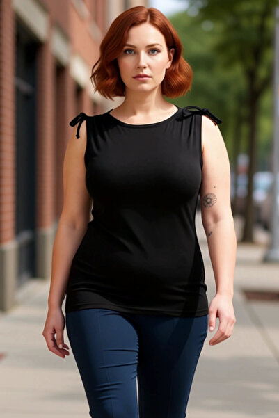 PayBuy Γυναικείο αμάνικο μπλουζάκι με κορδόνια στον ώμο, ελαστικό, με υφή, κα...