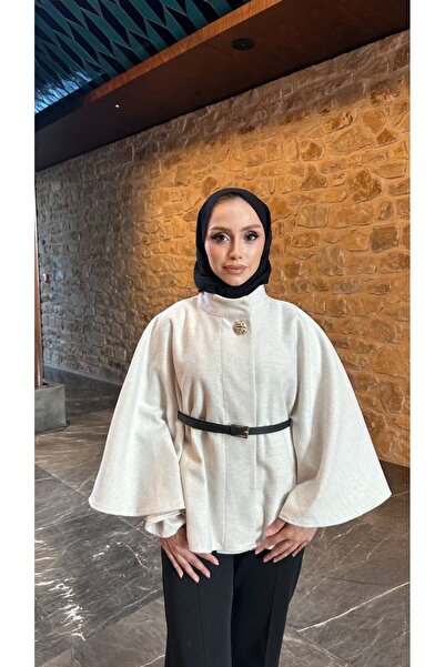 ZARERA Kemer Detaylı Kısa Pelerin Panço