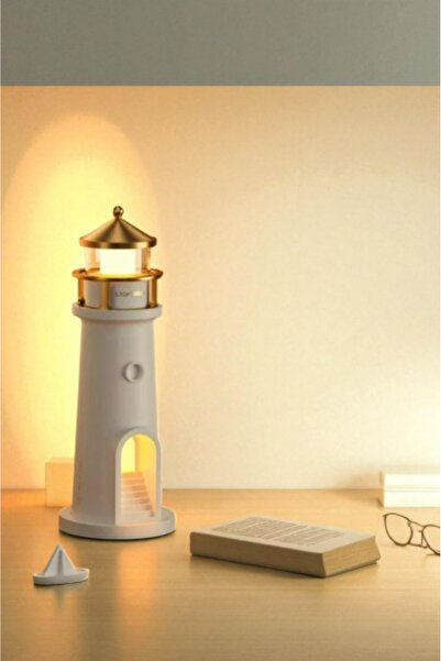 Renvox Deniz Feneri Tasarımlı Gece Lambası-Çocuk Odası Işığı-Yumuşak Sıcak LE...