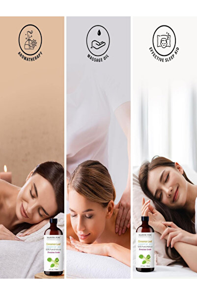 Majestic Pure Cinnamon Essential Oil with Glass Dropper, 118ml