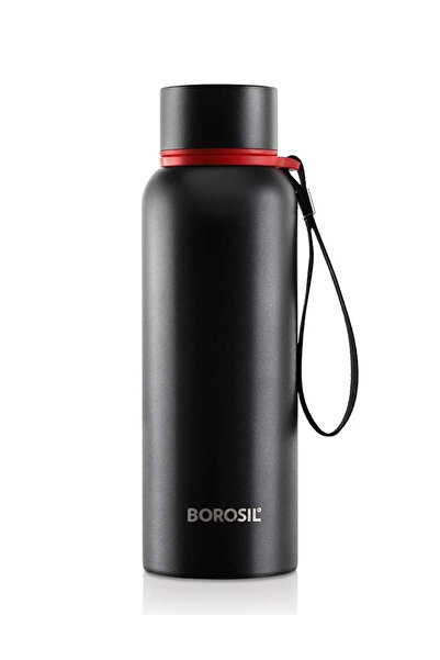 Borosil زجاجة تريك المفرغة من الهواء، لون أسود، 700 مل