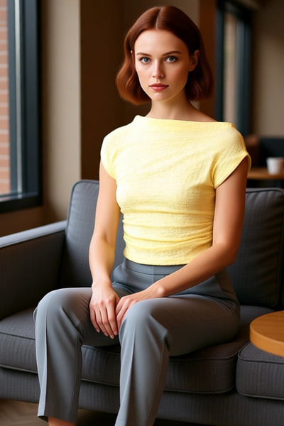 PayBuy Women's Fitted Knitted Blouse Boat Neck Sleeveless Summer Comfortable and Stylish Long Lasting