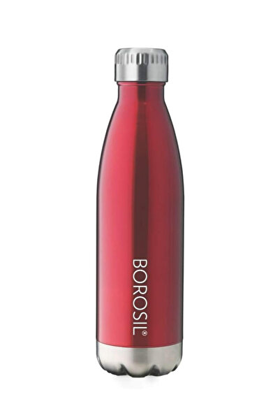 Borosil Vacuum Bolt Bottle Red 1000ml