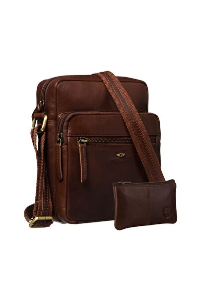 Other Geantă din piele maro PTN 710-TUM-0383