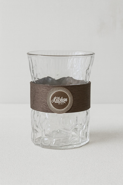 Kitchen Way Set of 2 Borosilicate Glass Cups with Acacia Handle Kw-856