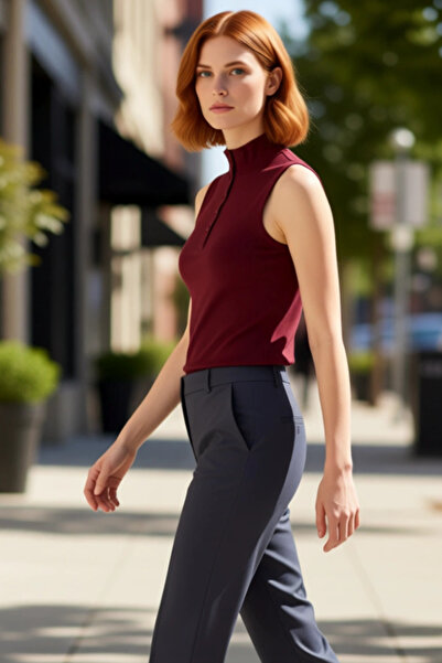 PayBuy Γυναικεία εφαρμοστή αμάνικη μπλούζα με γιακά καλοκαιρινή άνετη και κομ...