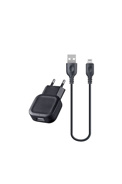 Doty Wall Charger Compatible with iPhone (Lightning), 2.1A, with Cable - Black