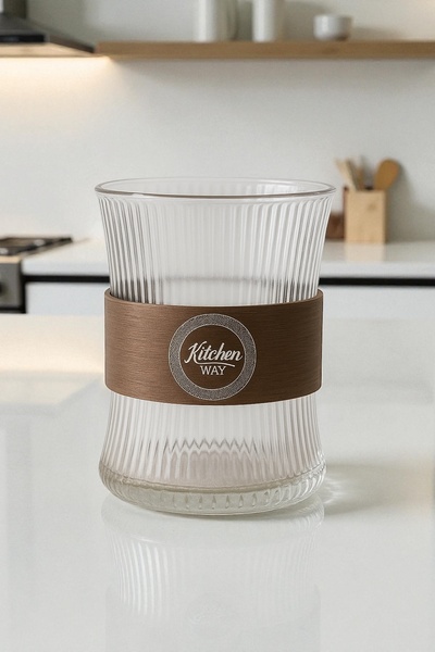 Kitchen Way Set of 2 Borosilicate Glass Cups with Acacia Handles Kw-854