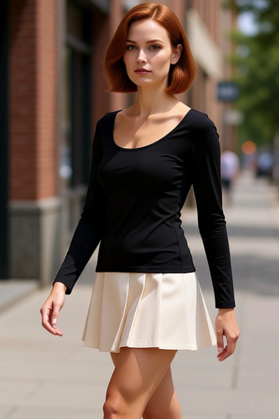 PayBuy Bluză pentru femei, cu decolteu în formă de piscină, cu mânecă lungă b...