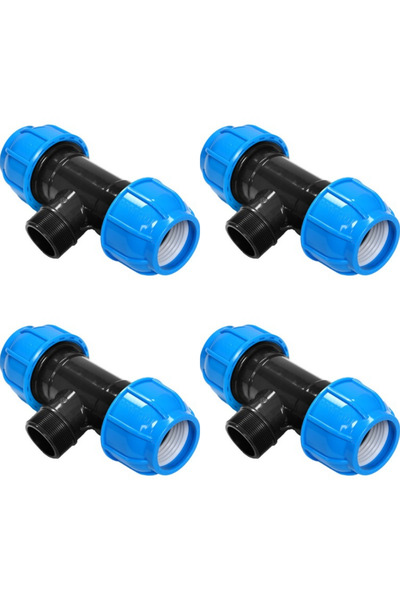 Altınyapı Hobi Market وصلة أنابيب كانجال ذكرية مقاس 25*25*25 ملم (رباعية)