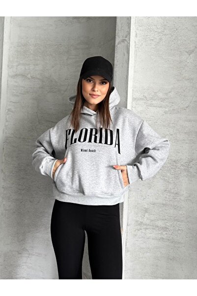 FERZOLAİO Florida Hooded Melange Sweatshirt