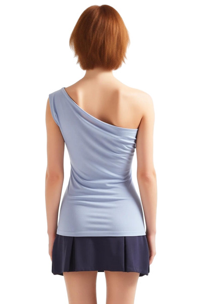 PayBuy Bluză de damă cu guler asimetric cu mânecă scurtă din viscoză Stil casual zilnic Utilizare de materiale de calitate