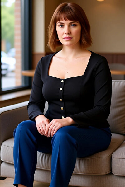 PayBuy Women's Heart Neckline Buttoned Woven Top Elegance and Comfort Combined Quality Stylish Comfortable Modern Elegant