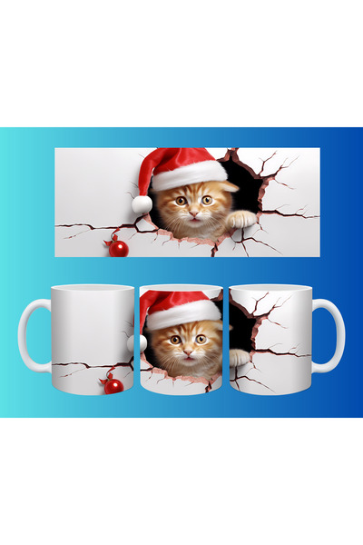 Evion Christmas Cup with Cat – Special Design with Cute Cat Pattern