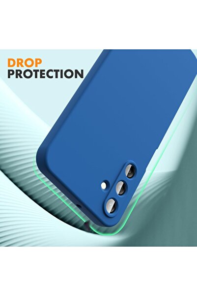 Flippy Husa Protectie, Flippy, pentru Samsung Galaxy A15, Liquid Silicone, Microfibra, Wireless, Albastru