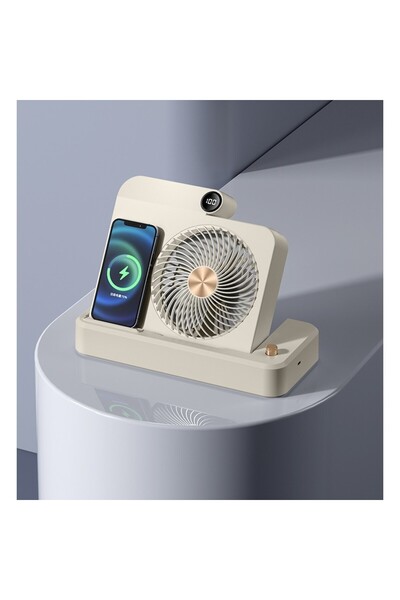 Flippy 2in1 Fan with Wireless Phone Charging, 100 Speed Levels, 2400 mAh, 5V 2A, 25 x 16.5 x 24 cm,
