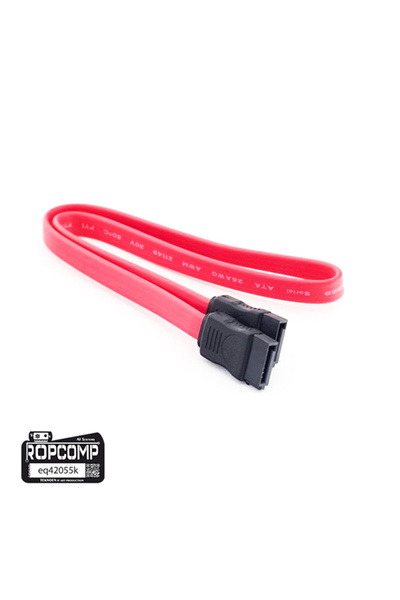 Ropcomp Harddisk HDD SSD DVD Rom SATA 3.0 Veri Kablosu 6.0 Gbps (Kırmızı – Açılı/Düz)