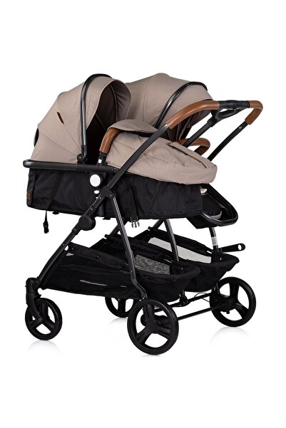 Chipolino Duo Smart 2 in 1 twin stroller tiramisu
