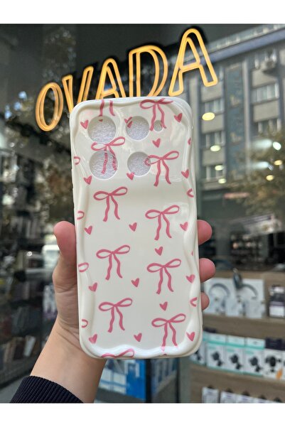 OVADA INFINIX NOTE 40 PRO Uyumlu Kamera Korumalı Dalga Kenarlı Kurdele Baskıl...