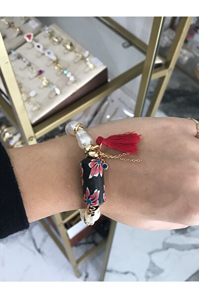 the ASEL İNCİ سوار موديل جول ديتيلد كام إينسيل مصنوع من اللؤلؤ الزجاجي