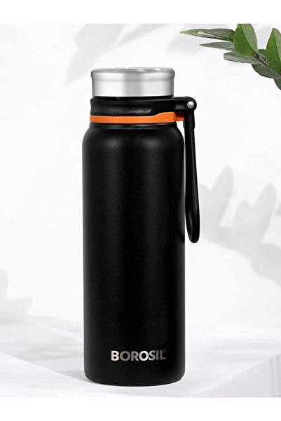 Borosil Vacuum Aquafit Bottle Black 830ml