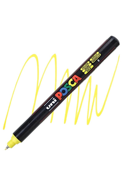 UNİ-BALL قلم تلوين يونيبال بوسكا 0.7 ذو أساس مائي أصفر (N)- (UNİ-PC-1MR)